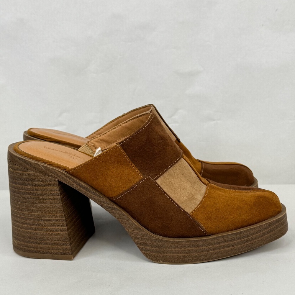 Universal Thread Womens Brown Patchwork Faux Sued… - image 3